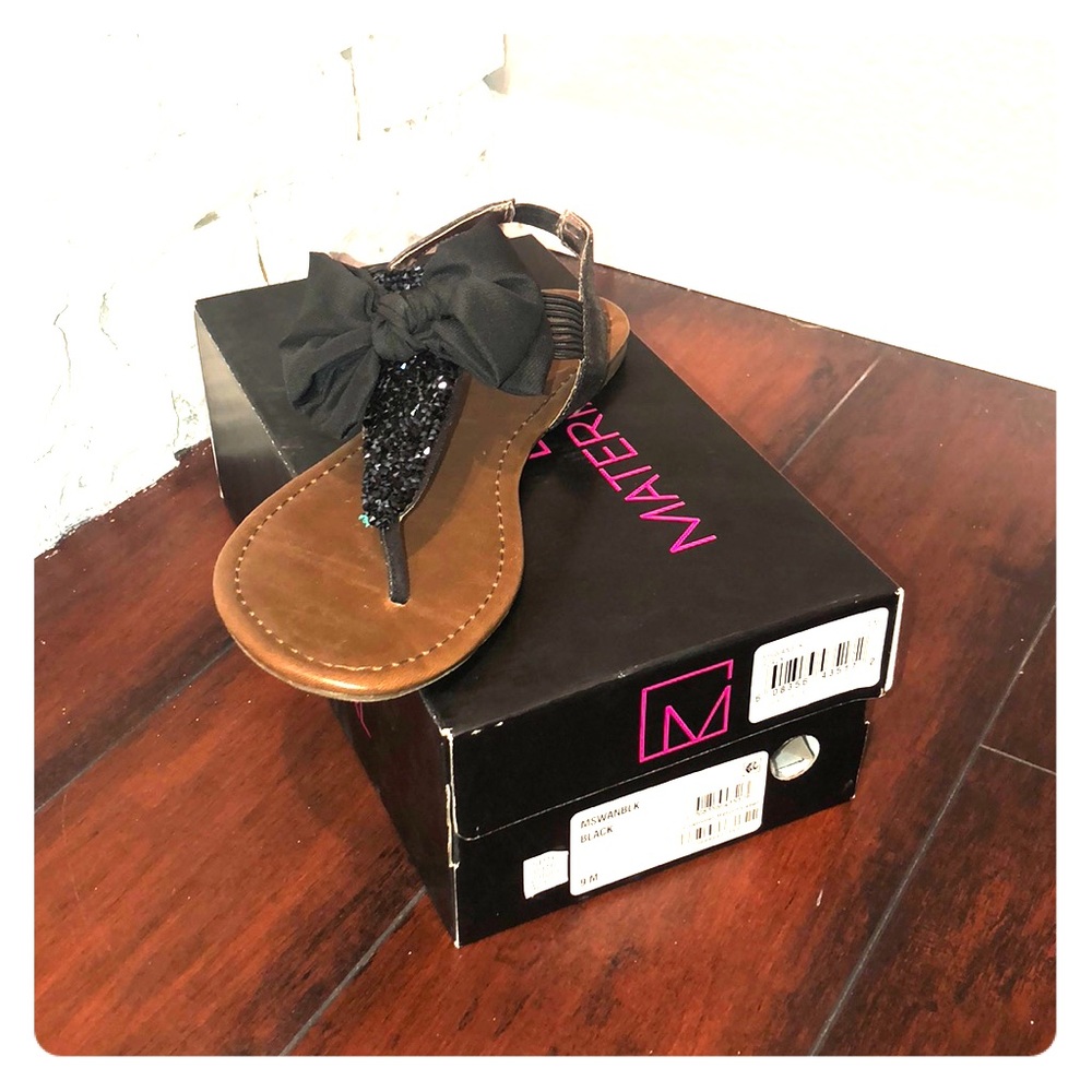 Black Bow tie Sandals